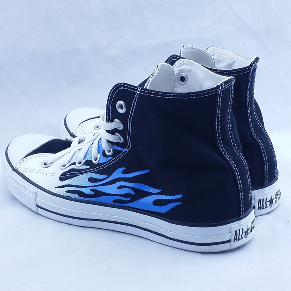converse blue flames